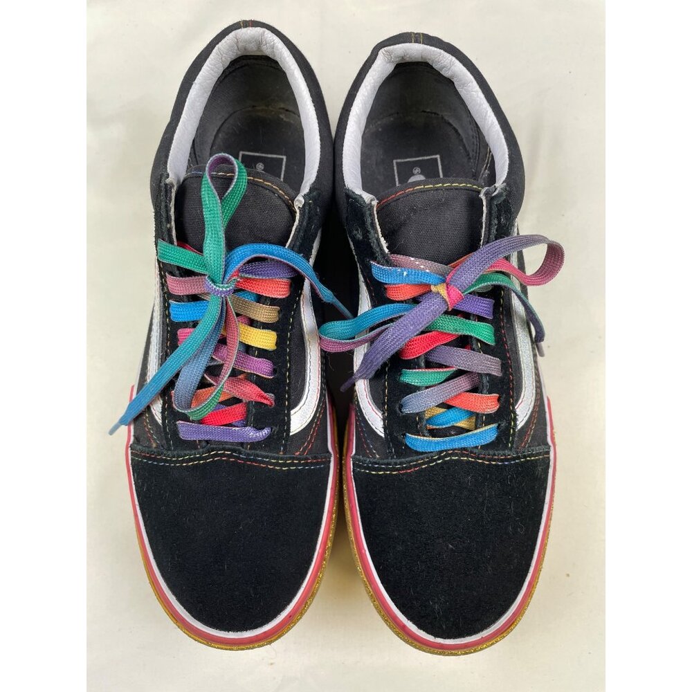 Vans Unisex Black Rainbow Chunky Sole Shoes/Sneakers Size M8.5 W10 SKU 4791 - Picture 2 of 8